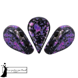 PERLES EN VERRE AMOS&reg; PAR PUCA&reg; 5X8 MM Enamel Purple and Pink (X5G)