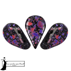 PERLES EN VERRE AMOS&reg; PAR PUCA&reg; 5X8 MM Enamel Purple and Red(X5G)