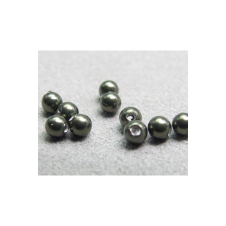 Perle ronde nacrée Swarovski 3mm Dark Green (x20)