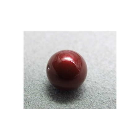 Perle ronde 8mm nacrée Swarovski Bordeaux (x5)