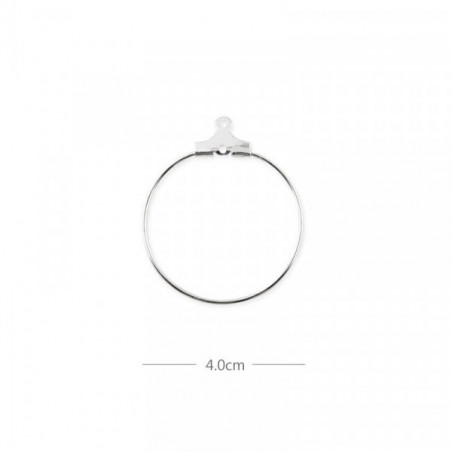 Boucle Créole Argentée 4cm (X2) 