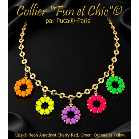 Collier Fun et Chic par Puca, collier en perles Lipsi et rocailles