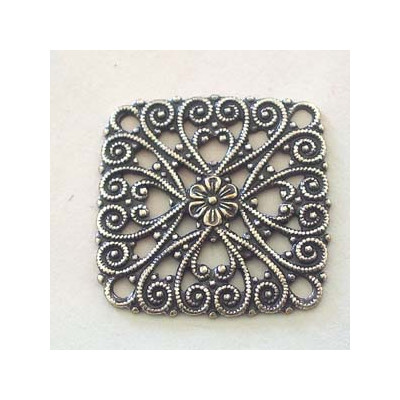 Estampe Carrée Vieil Argent 23mm (X1)