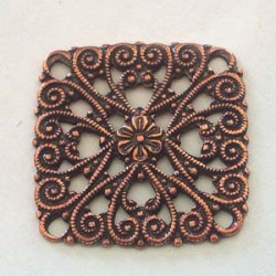 Estampe Carrée Cuivre 23mm (X1)