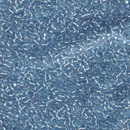 Miyuki Délicas 15/0 DBS0044 Silver Ligned Aqua environ 1700 perles (X5gr)