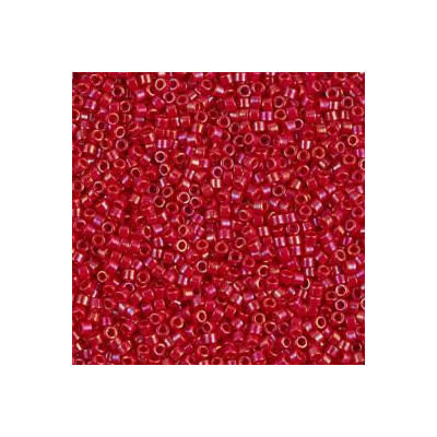 Miyuki Délicas 15/0 DBS0214 Opaque Red Luster 1700 perles environ sachet de 5g couleur Opaque Luster.