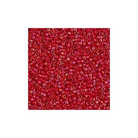 Miyuki Délicas 15/0 DBS0214 Opaque Red Luster 1700 perles environ sachet de 5g couleur Opaque Luster.