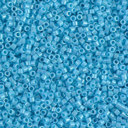 Miyuki Délicas 15/0 BBS0215 Opaque Sky Blue Luster, 1700 perles environ sachet de 5gr, couleur Bleu opaque Luster.