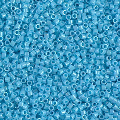 Miyuki Délicas 15/0 BBS0215 Opaque Sky Blue Luster, 1700 perles environ sachet de 5gr, couleur Bleu opaque Luster.