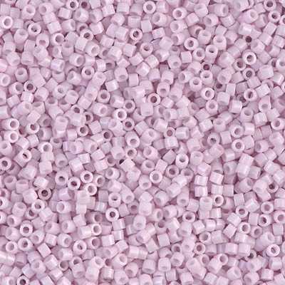 Miyuki Délicas 15/0 DBS1494 Opaque Pale Rose, sachet de 5gr, environ 1700 perles, Couleur Opaque, teintée dans la masse.