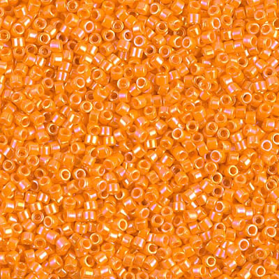 Miyuki délicas 15/0 DBS1573 Opaque Pumking sachet de 5gr, environ 1700 perles, couleur opaque teintée dans la masse.