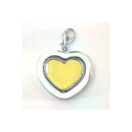 Médaille Coeur pour photo 25mm (x1)