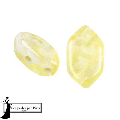 Paros par Puca Silver Foil Lime 4X7mm sachet de 5gr. Couleur paille transparente.