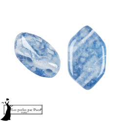 Paros par Puca Silver Foil Capri Blue sachet de 5gr, environ 30 perles, couleur transparente acidulée.