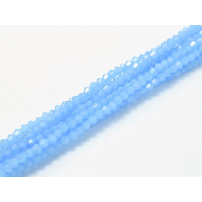 Toupies 2mm en Cristal Blue Opal. sachet de 20 pièces. Couleur Blue Opal, origine chine. Parfaitement régulières.