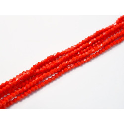 Toupies 2mm en Cristal Opaque Coral. sachet de 20 pièces. Couleur Opaque Coral origine chine. Parfaitement régulières.