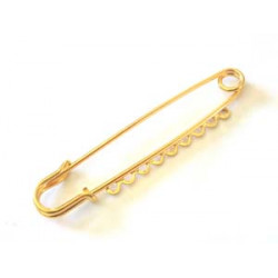 Broche 9 anneaux Dorée 7cm (X1)