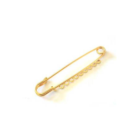 Broche 9 anneaux Dorée 7cm (X1)
