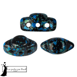 Volos Enamel Par Puca Turquoise Perles 5X10mm sachet de 5gr.Perles à trois trous.