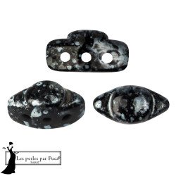 Volos Enamel Par Puca Grey Perles 5X10mm sachet de 5gr. Perles à trois trous.