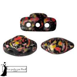 Volos Enamel Par Puca Orange Perles 5X10mm sachet de 5gr. Perles à trois trous.