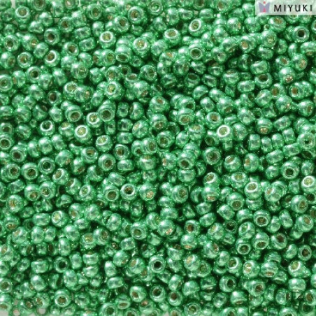 Rocailles 11/0 Duracoat Galvanized Dark Mint Green 5105 sachet de 10gr par Miyuki.Environ 1100 perles.Couleur Vert menthe