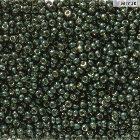 Rocailles 11/0 Duracoat Galvanized Black Moss 5105 sachet de 10gr par Miyuki.Environ 1100 perles.Couleur Prune.