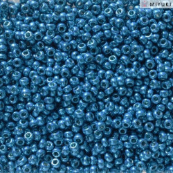 Rocailles 11/0 Duracoat Galvanized Dark Capri Blue 5113 sachet de 10gr par Miyuki.Environ 1100 perles.Couleur Capri Blue Foncé.