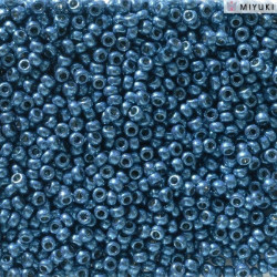 Rocailles 11/0 Duracoat Galvanized Deep Aqua Blue 5116 sachet de 10gr par Miyuki.Environ 1100 perles.Couleur aqua Blue Foncé.