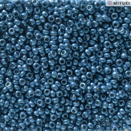Rocailles 11/0 Duracoat Galvanized Deep Aqua Blue 5116 sachet de 10gr par Miyuki.Environ 1100 perles.Couleur aqua Blue Foncé.