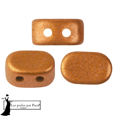 Lipsi Bronze par Puca Orange, Bronze Orange, 4X6mm, sachet de 5 gr.3( perles au 5gr, couleur Orange.