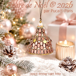 Schéma par Puca, L'Arbre de Noël par Puca, avec les Lipsi, Perles Bronze Lipsi Bronze.
