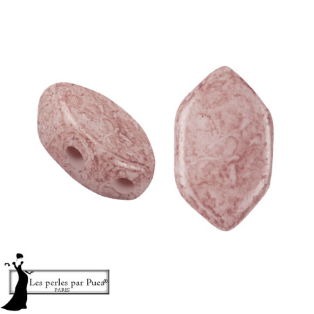 Paros Mishmash par Puca Topaz, 4X7mm, sachet de 5 gr. 30 perles au 5gr, couleur Topaz.