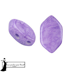 Paros Mishmash par Puca Violet, 4X7mm, sachet de 5 gr. 30 perles au 5gr, couleur Violet.