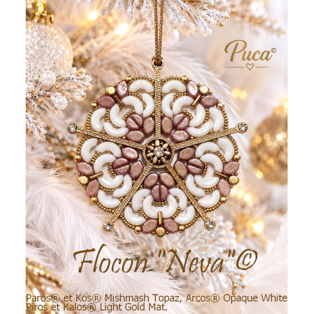 Schéma par Puca Flocon, modèle de Décoration, avec Kos et Paros Mishmach. Couleurs multiples.