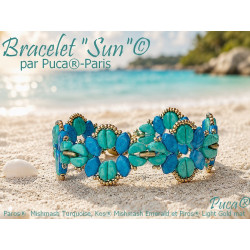 Schéma par Puca Bracelet Sun, modèle de Bijou avec Kos et Paros Mishmach. Couleurs multiples.