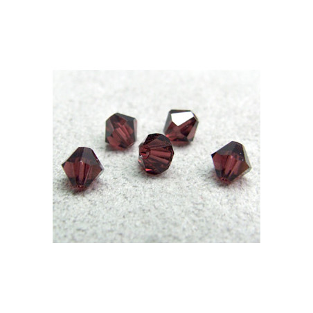 Perle toupie en cristal Swarovski 5301 5mm Burgundy (x10)