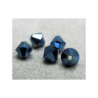 Perle toupie en cristal Swarovski 5301 5mm Crystal Metallic Blue 2X (x10)
