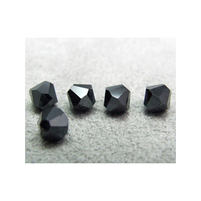 Perle toupie en cristal Swarovski 5301 5mm Hematite 2X (x10)