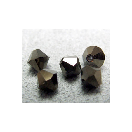 Perle toupie en cristal Swarovski 5301 5mm Jet Nut 2X (x10)