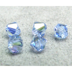 Perle toupie en cristal Swarovski 5301 5mm Light Sapphire AB (x10)