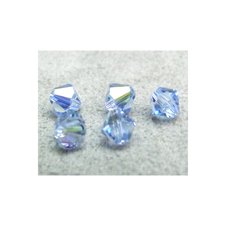 Perle toupie en cristal Swarovski 5301 5mm Light Sapphire AB (x10)