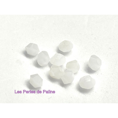 Toupies 3mm White Alabaster - réf.5328 Xilion (x20) Toupies 3mm White Alabaster - réf.5328 Xilion (x20)