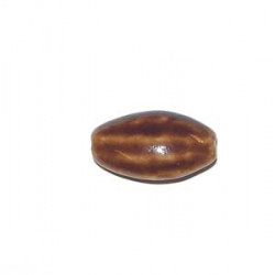 Céramique olivette Marron foncé 17X11mm(x1)