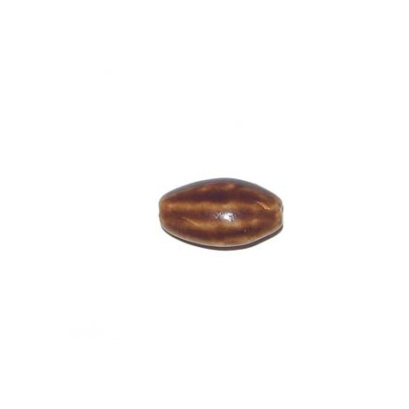 Céramique olivette Marron foncé 17X11mm(x1)
