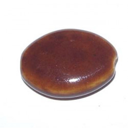 Céramique olive plate Marron foncé 20X15X6mm(X1)