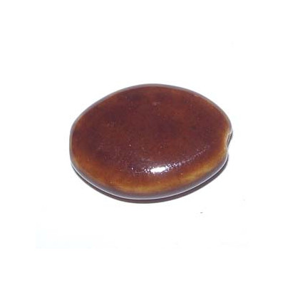 Céramique olive plate Marron foncé 20X15X6mm(X1)