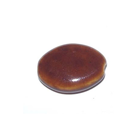 Céramique olive plate Marron foncé 20X15X6mm(X1)