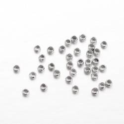 Perles à écraser 2mm Platine (x1gr) 
