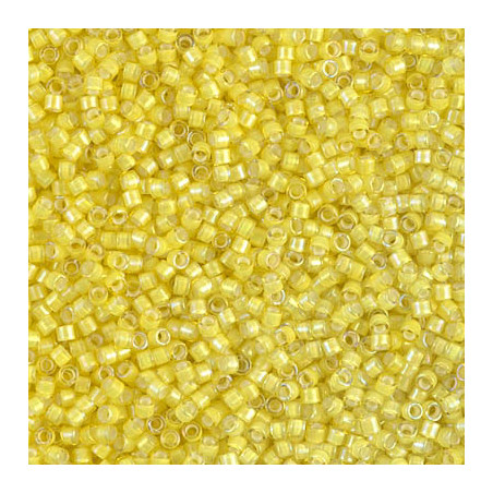 DB1776 Delicas 11/0 White Lined Yellow AB (x 5gr)